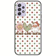 Peace Love Santa Samsung Galaxy A52 (4G/5G) A52s Black TPU (Μαύρη Σιλικόνη)