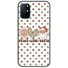 Peace Love Santa OnePlus 8T Black TPU (Μαύρη Σιλικόνη)