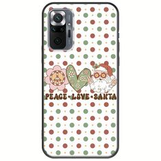 Peace Love Santa Xiaomi Redmi Note 10 Pro / 10 Pro Max Black TPU (Μαύρη Σιλικόνη)