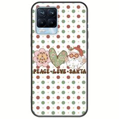Peace Love Santa Realme 8 / 8 Pro Black TPU (Μαύρη Σιλικόνη)