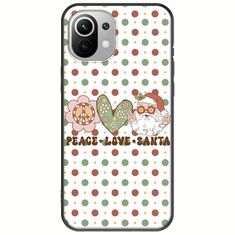 Peace Love Santa Xiaomi Mi 11 Lite / 11 Lite NE / 5G Black TPU (Μαύρη Σιλικόνη)