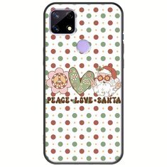 Peace Love Santa Realme C21 Black TPU (Μαύρη Σιλικόνη)