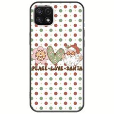 Peace Love Santa Samsung Galaxy A22 5G Black TPU (Μαύρη Σιλικόνη)
