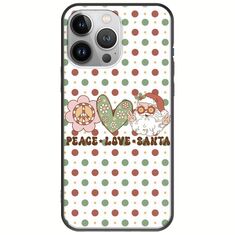 Peace Love Santa iPhone 13 Pro Max Black TPU (Μαύρη Σιλικόνη)