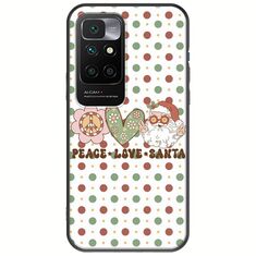 Peace Love Santa Xiaomi Redmi 10 Black TPU (Μαύρη Σιλικόνη)