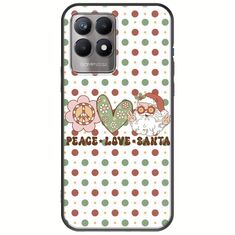 Peace Love Santa Realme 8i Black TPU (Μαύρη Σιλικόνη)
