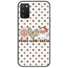 Peace Love Santa Samsung Galaxy A03s Black TPU (Μαύρη Σιλικόνη)