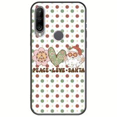 Peace Love Santa Huawei Y6p Black TPU (Μαύρη Σιλικόνη)