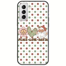 Peace Love Santa Samsung Galaxy S22 Plus Black TPU (Μαύρη Σιλικόνη)
