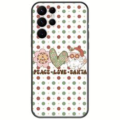 Peace Love Santa Samsung Galaxy S22 Ultra Black TPU (Μαύρη Σιλικόνη)
