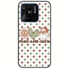 Peace Love Santa Xiaomi Redmi 10C Black TPU (Μαύρη Σιλικόνη)