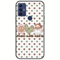 Peace Love Santa TCL 305 / 306 / 30E / 30SE Black TPU (Μαύρη Σιλικόνη)
