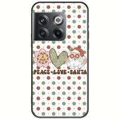 Peace Love Santa OnePlus 10T 5G Black TPU (Μαύρη Σιλικόνη)