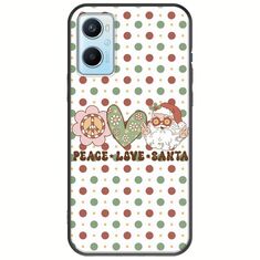Peace Love Santa Oppo A96 4G Black TPU (Μαύρη Σιλικόνη)