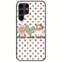 Peace Love Santa Samsung Galaxy S23 Ultra 5G Black TPU (Μαύρη Σιλικόνη)