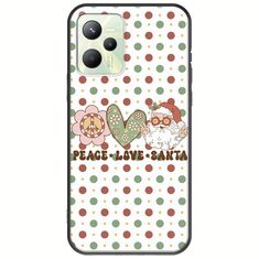 Peace Love Santa Realme Narzo 50A Prime Black TPU (Μαύρη Σιλικόνη)