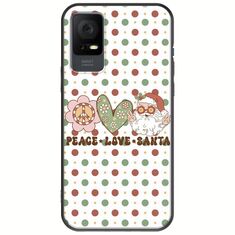 Peace Love Santa TCL 406 Black TPU (Μαύρη Σιλικόνη)