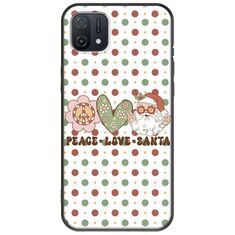 Peace Love Santa Oppo A16K Black TPU (Μαύρη Σιλικόνη)