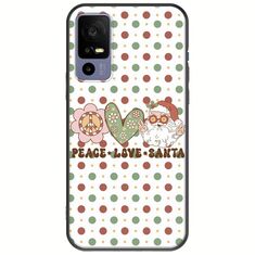 Peace Love Santa TCL 40R 5G Black TPU (Μαύρη Σιλικόνη)