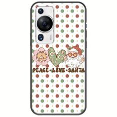 Peace Love Santa Huawei P60 Pro Black TPU (Μαύρη Σιλικόνη)
