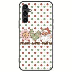 Peace Love Santa Samsung Galaxy S23 FE 5G Black TPU (Μαύρη Σιλικόνη)