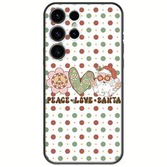 Peace Love Santa Samsung Galaxy S24 Ultra 5G Black TPU (Μαύρη Σιλικόνη)