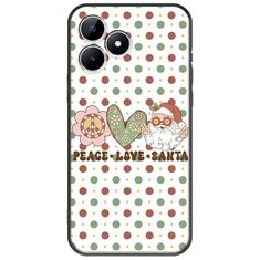 Peace Love Santa Realme Note 50 Black TPU (Μαύρη Σιλικόνη)