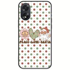 Peace Love Santa Oppo A18 4G Black TPU (Μαύρη Σιλικόνη)