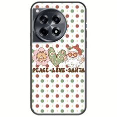 Peace Love Santa OnePlus 12R 5G Black TPU (Μαύρη Σιλικόνη)