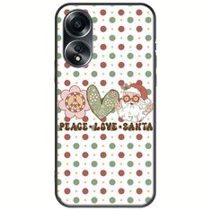 Peace Love Santa Oppo A78 5G Black TPU (Μαύρη Σιλικόνη)
