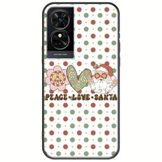 Peace Love Santa TCL 50 SE Black TPU (Μαύρη Σιλικόνη)