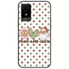Peace Love Santa TCL 501 Black TPU (Μαύρη Σιλικόνη)