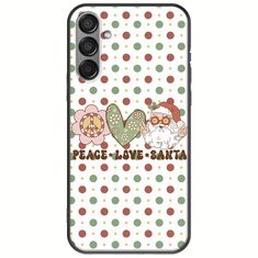 Peace Love Santa Samsung Galaxy M55 5G Black TPU (Μαύρη Σιλικόνη)