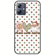 Peace Love Santa Motorola Moto G54 5G Black TPU (Μαύρη Σιλικόνη)