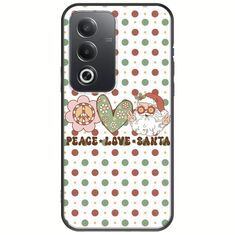 Peace Love Santa Oppo A80 5G Black TPU (Μαύρη Σιλικόνη)