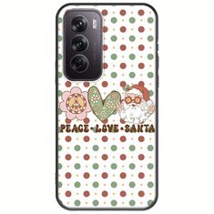 Peace Love Santa Oppo Reno 12 5G Black TPU (Μαύρη Σιλικόνη)