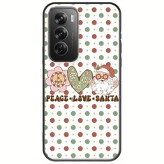 Peace Love Santa Oppo Reno 12 Pro 5G Black TPU (Μαύρη Σιλικόνη)