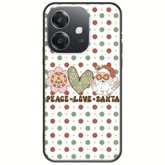 Peace Love Santa Oppo A60 5G Black TPU (Μαύρη Σιλικόνη)