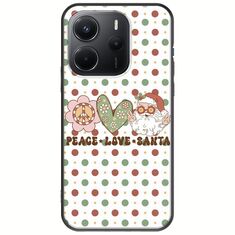 Peace Love Santa Xiaomi Redmi Note 14 4G Black TPU (Μαύρη Σιλικόνη)