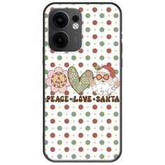 Peace Love Santa Oppo Reno 13 F 5G Black TPU (Μαύρη Σιλικόνη)