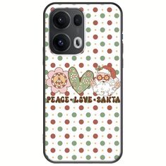 Peace Love Santa Oppo Reno 13 Pro 5G Black TPU (Μαύρη Σιλικόνη)