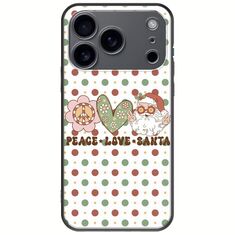 Peace Love Santa iPhone 17 Pro Black TPU (Μαύρη Σιλικόνη)