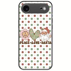 Peace Love Santa iPhone Air Black TPU (Μαύρη Σιλικόνη)