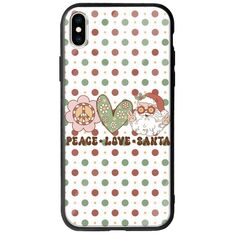 Peace Love Santa iPhone X / XS Groove TPU (Tempered Glass και TPU)
