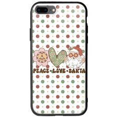 Peace Love Santa iPhone 8 Plus Groove TPU (Tempered Glass και TPU)
