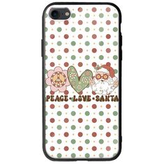 Peace Love Santa iPhone 7 Groove TPU (Tempered Glass και TPU)