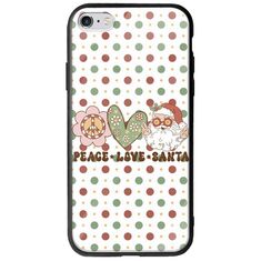 Peace Love Santa iPhone 6 Plus / iPhone 6s Plus Groove TPU (Tempered Glass και TPU)
