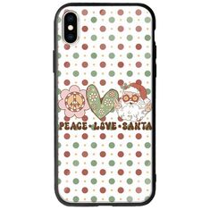 Peace Love Santa iPhone XS Max Groove TPU (Tempered Glass και TPU)