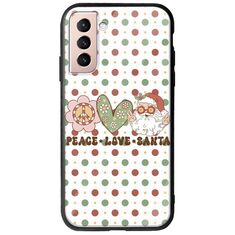 Peace Love Santa Samsung Galaxy S21 Groove TPU (Tempered Glass και TPU)