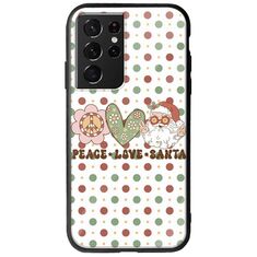 Peace Love Santa Samsung Galaxy S21 Ultra Groove TPU (Tempered Glass και TPU)